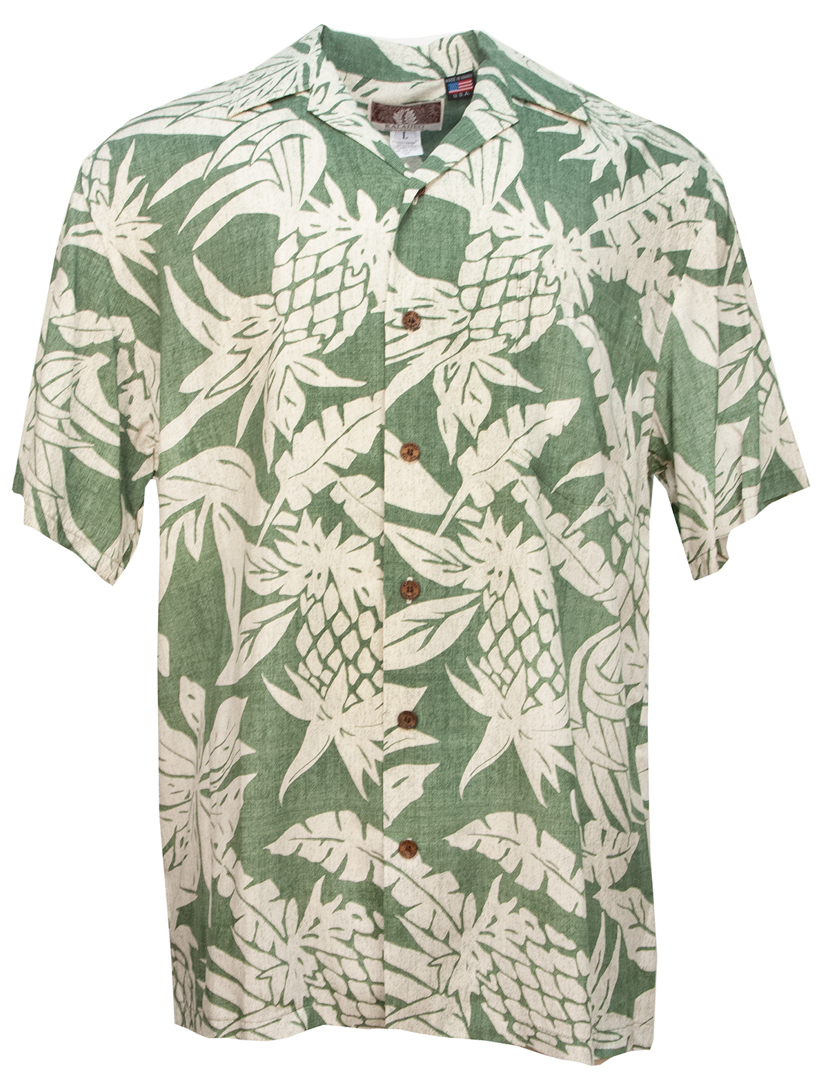 Pineapple Twist Mens Shirt in Sage S / Sage
