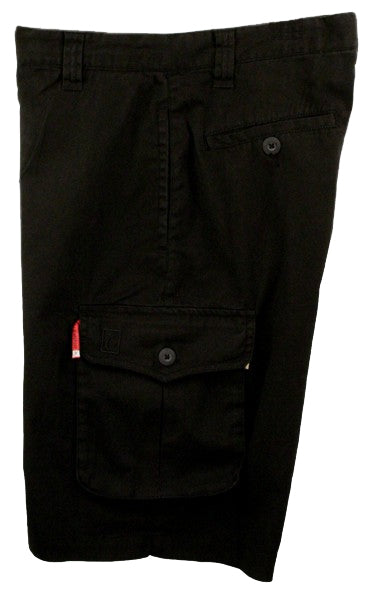 Black Cargo Linen Shorts