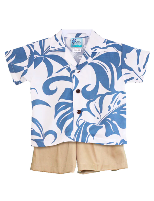 Island Life Boys 2 Piece Tropical Cabana set in Blue – Paradise Clothing Co