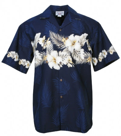 Pacific Legend Ladies Blue Hawaiian Shirts White Hibiscus at  Women’s  Clothing store: Button Down Shirts