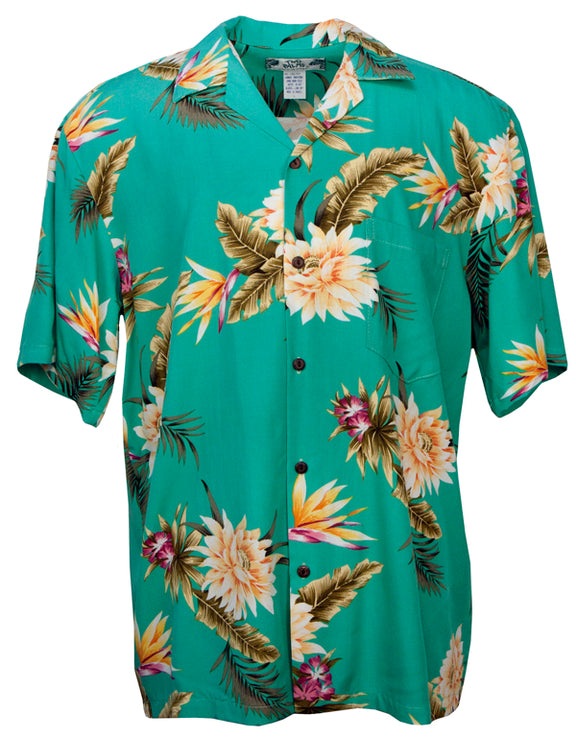 Two Palms Ceres Mens Hawaiian Aloha Shirt in Green – Paradise Clothing Co