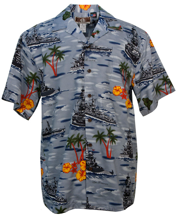 US Battleships Mens Military Shirt in Blue – Paradise Clothing Co